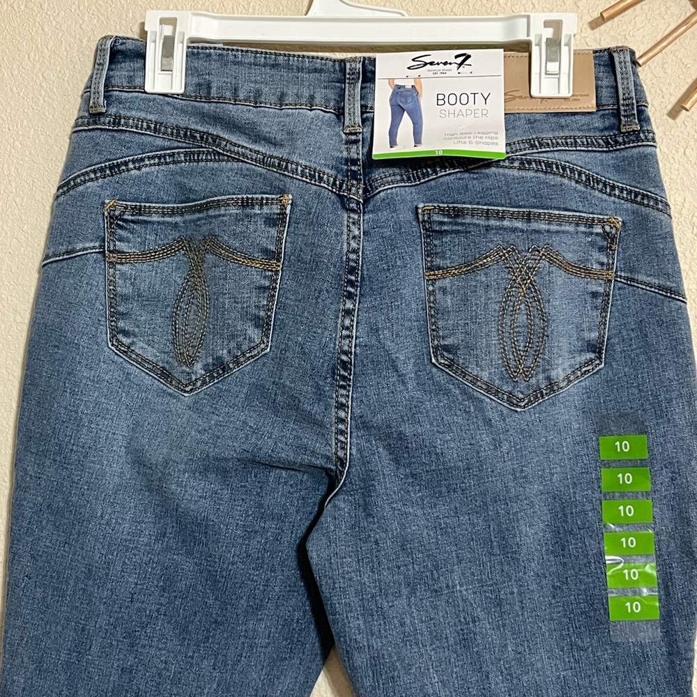 Seven7 Jeans Booty Shaper High Rise Denim Legging - Picture 3 of 11
